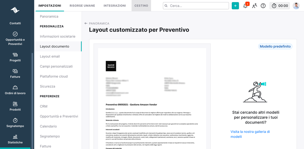 Modello di preventivo Teamleader CRM