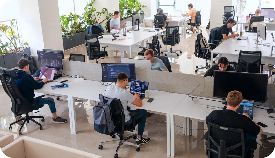 Il Team di Finom Il Team di Finom al lavoro.