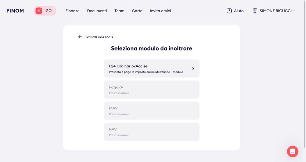 Fatturazione Finom Con Finom è possibile pagare gli F24 e inoltrarli alla Pubblica Amministrazione.